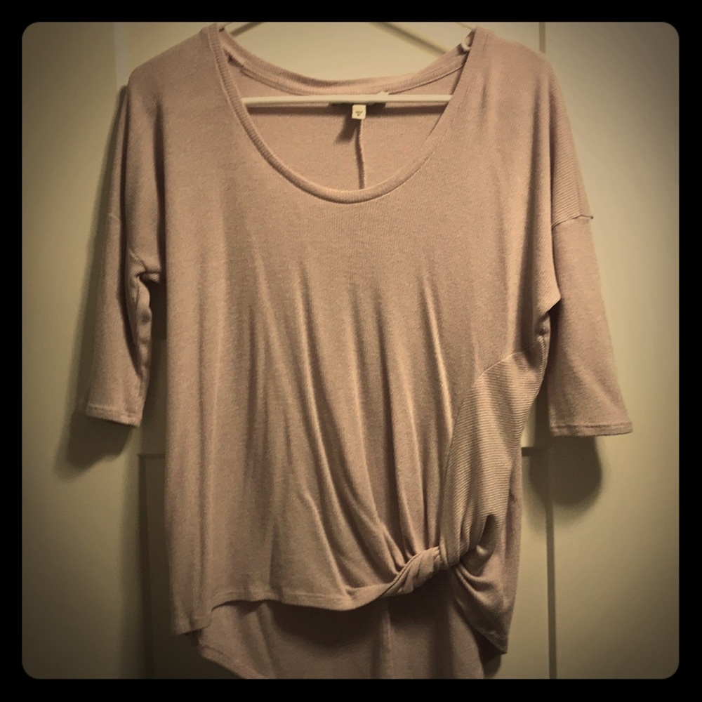 Express 3/4 length mauve/pink shirt